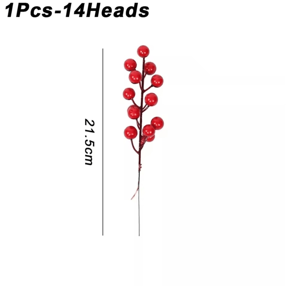 Christmas Artificial Berries Fake Holly Berry Bouquet For Holiday Decor 8