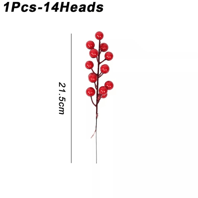 Christmas Artificial Berries Fake Holly Berry Bouquet For Holiday Decor 8