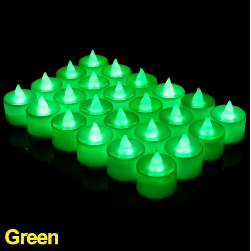 LED Flameless Candles Colorful Battery Operated Tealight Set For Parties Home Decor 9