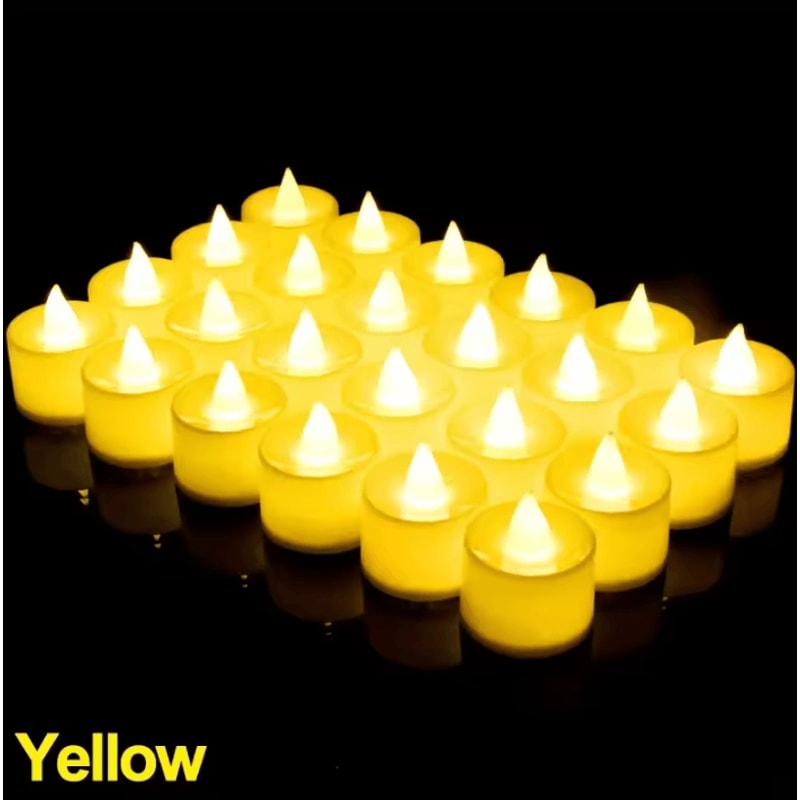 LED Flameless Candles Colorful Battery Operated Tealight Set For Parties Home Decor 5