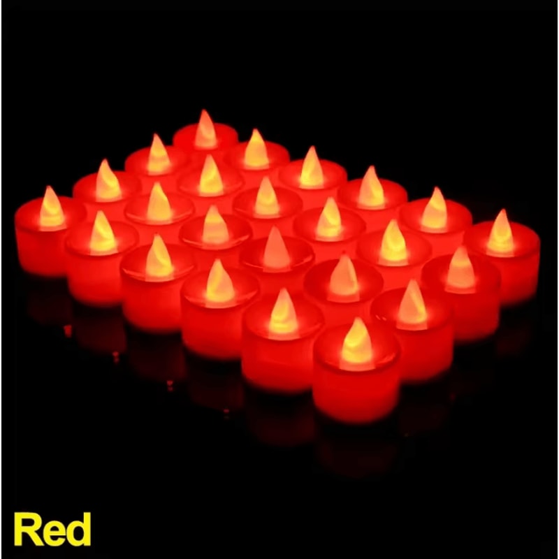 LED Flameless Candles Colorful Battery Operated Tealight Set For Parties Home Decor 6