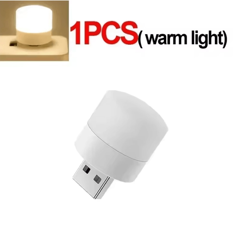 USB Night Light Warm White Eye Protection Reading Lamp For Desk Bed And Travel 12