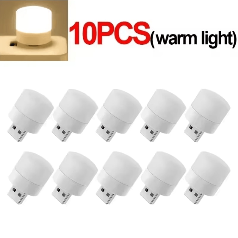 USB Night Light Warm White Eye Protection Reading Lamp For Desk Bed And Travel 15