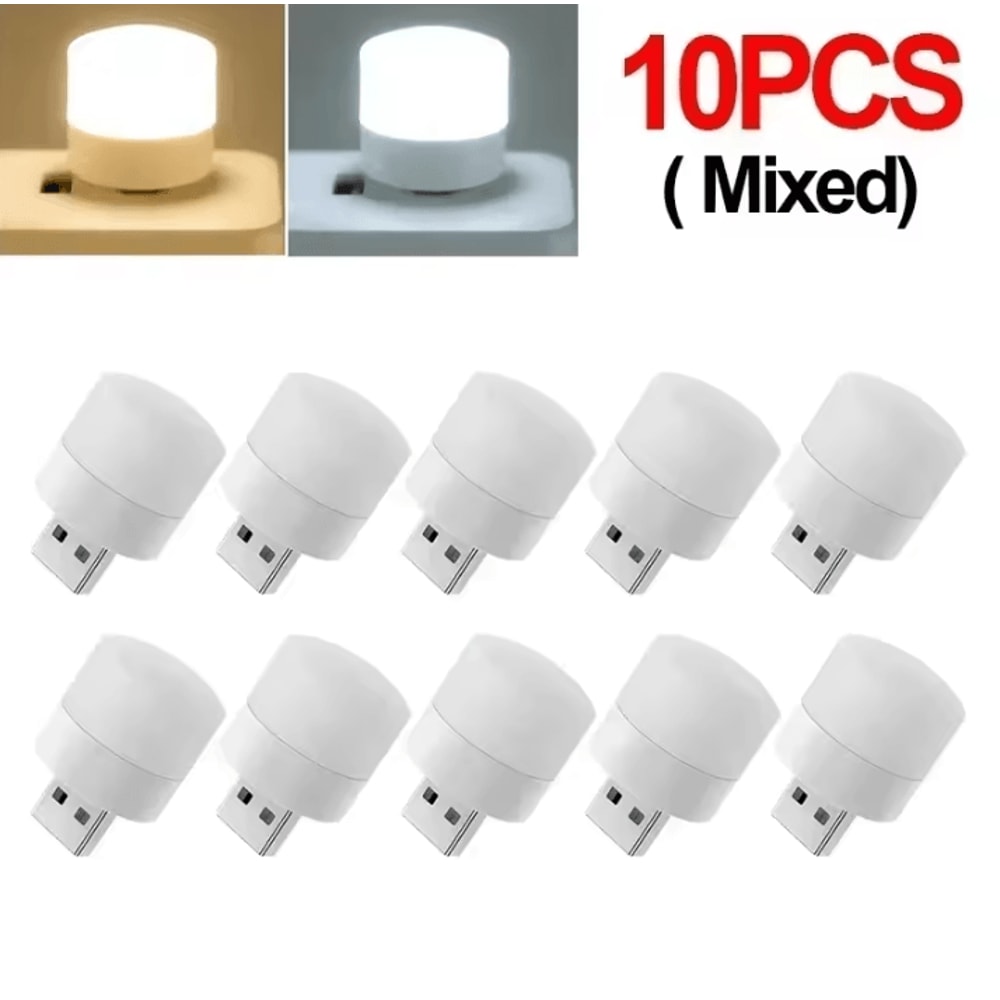 USB Night Light Warm White Eye Protection Reading Lamp For Desk Bed And Travel 18