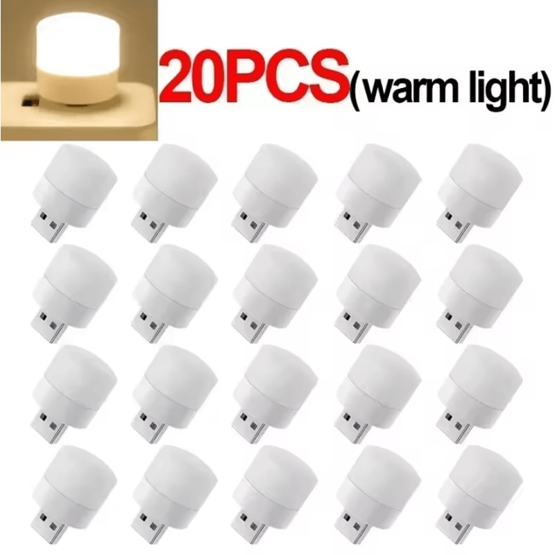 USB Night Light Warm White Eye Protection Reading Lamp For Desk Bed And Travel 16