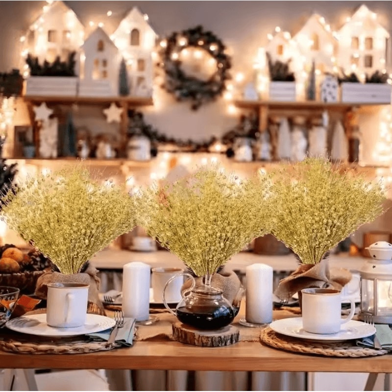 Gold Christmas Berry Stems Decorative Flash Artificial Berries For Holiday Crafting 0