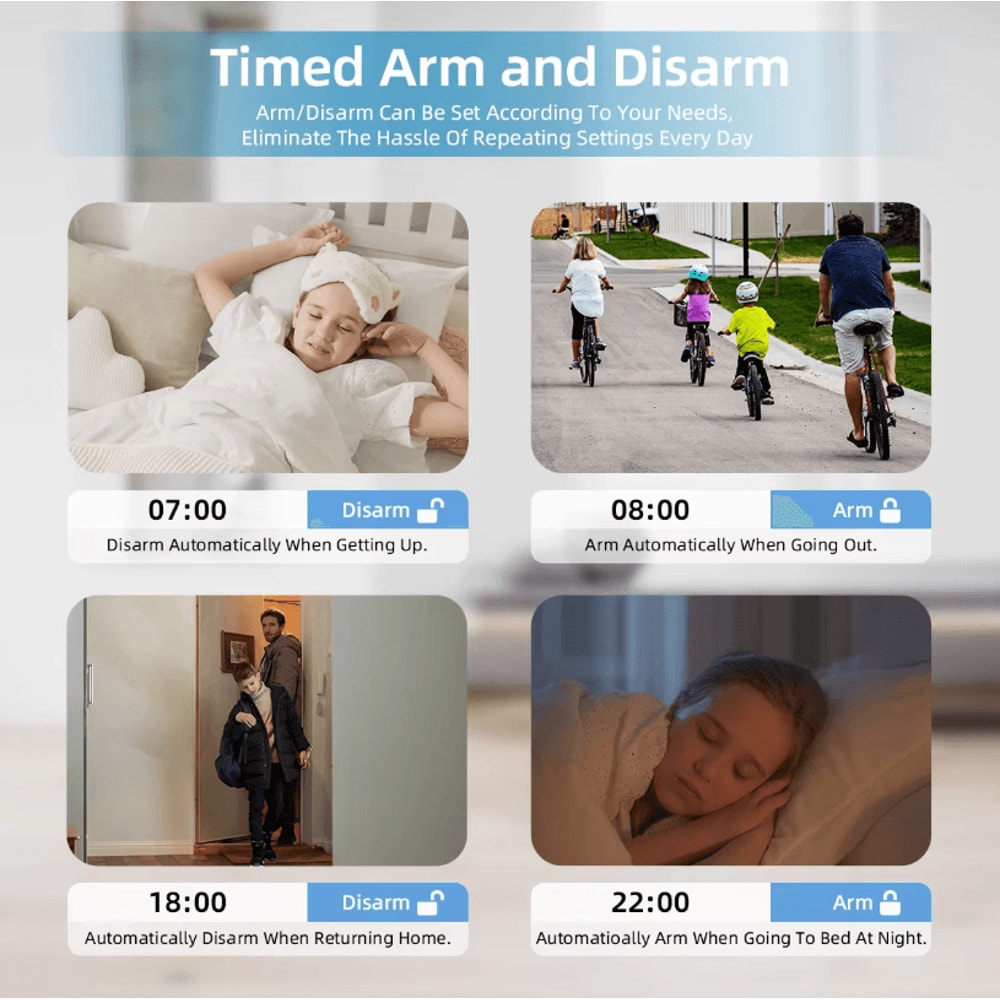 WiFi GSM Alarm System 43Inches Smart Home Security Panel With Temperature Display 5