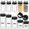 Clear Spice Bottles Set Plastic Seasoning Jars For Salt Pepper And BBQ Spices 5