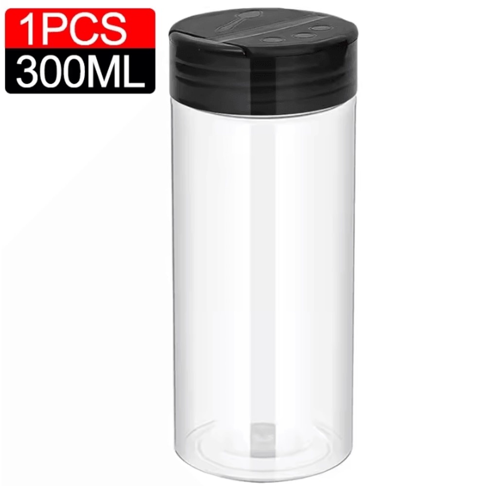 Clear Spice Bottles Set Plastic Seasoning Jars For Salt Pepper And BBQ Spices 22