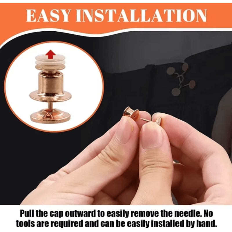 Adjustable Waist Button Extenders Set NoSew Jeans Waist Adjuster For Instant Fit 1