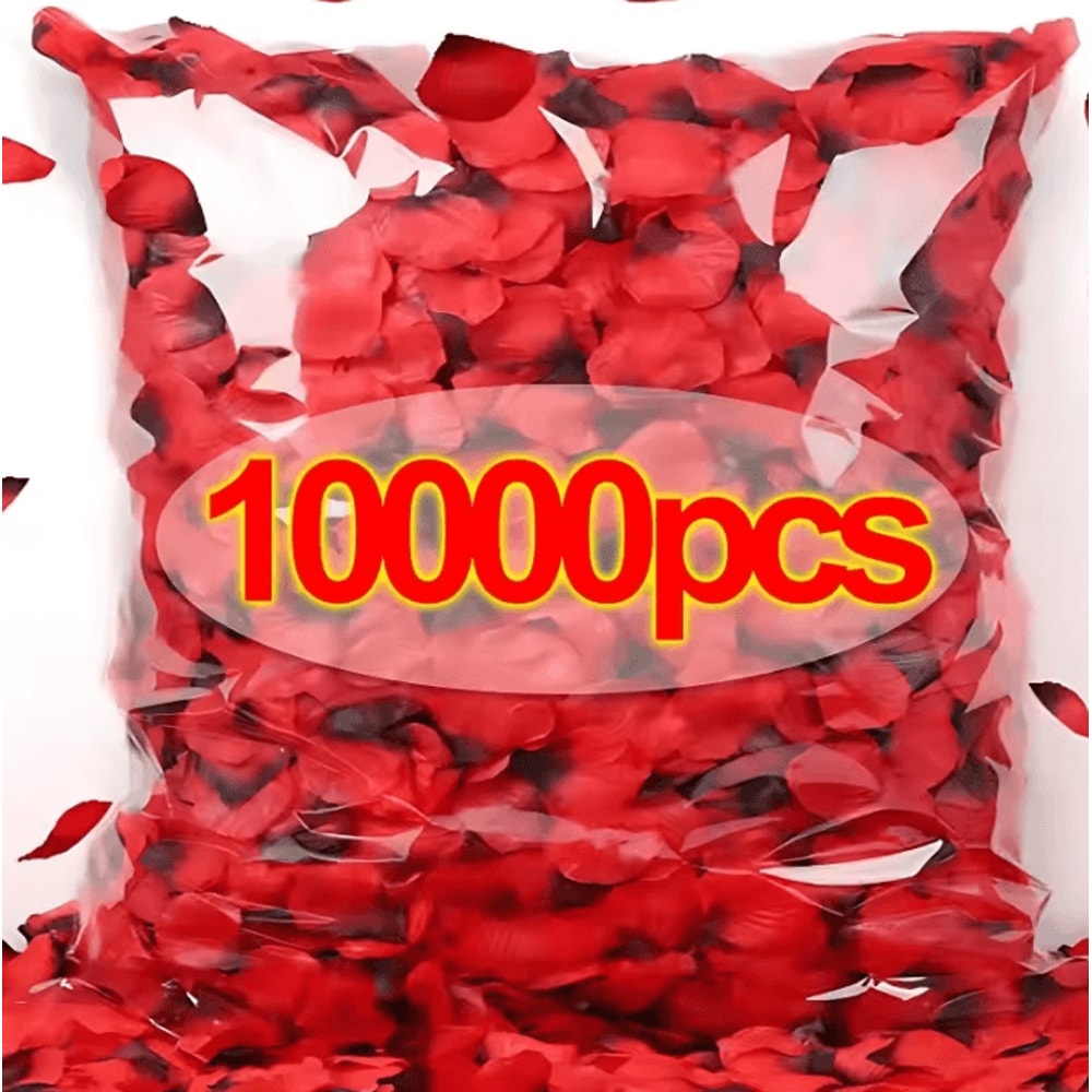 Artificial Rose Petals Red Silk Petal Decor For Weddings Valentines Day And Parties 0