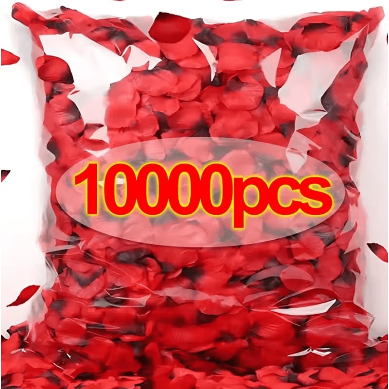 Artificial Rose Petals Red Silk Petal Decor For Weddings Valentines Day And Parties 0