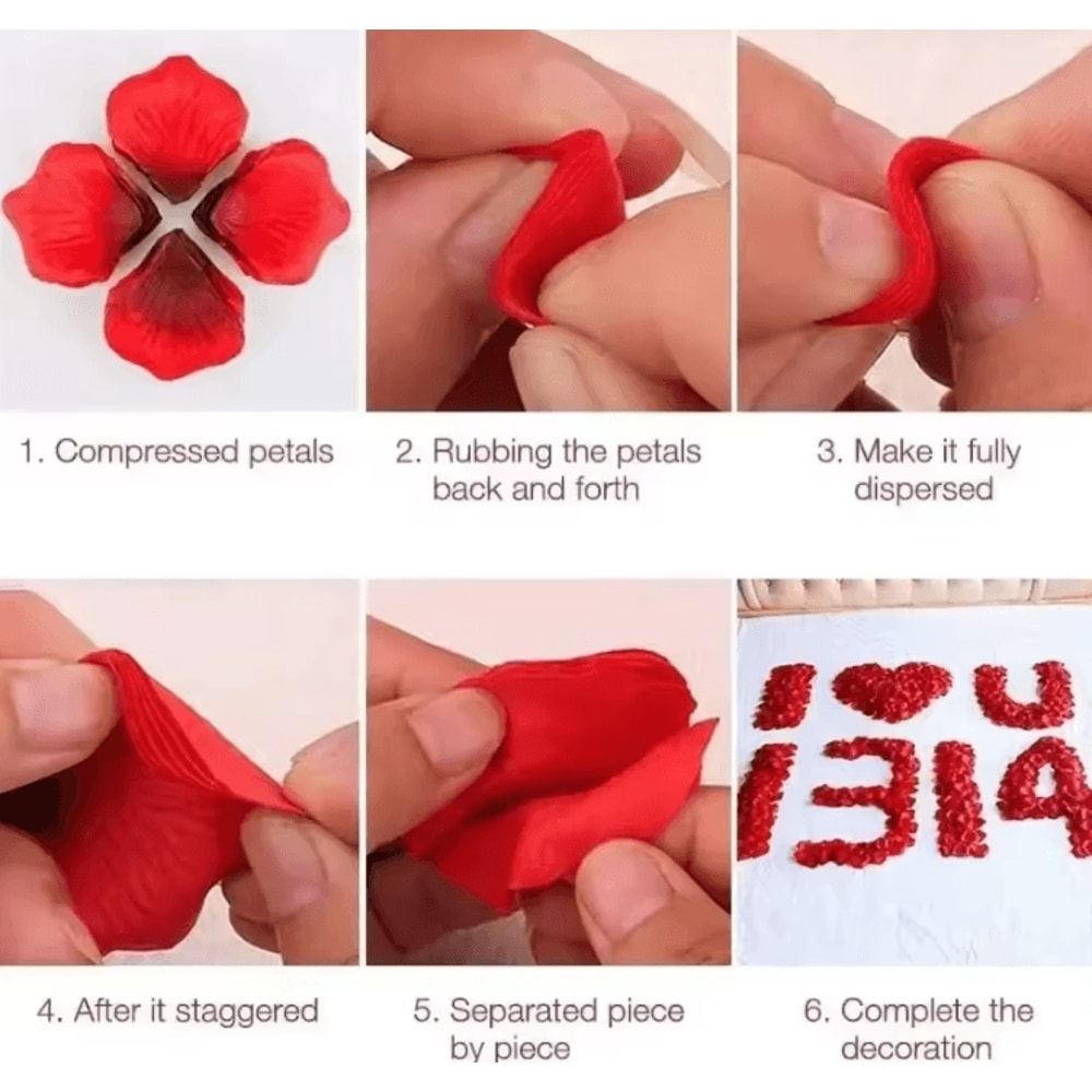 Artificial Rose Petals Red Silk Petal Decor For Weddings Valentines Day And Parties 4