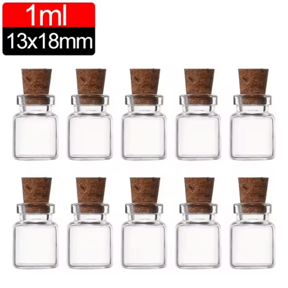 Mini Glass Bottles With Cork Stoppers DIY Decoration Vials For Crafts And Messages 6