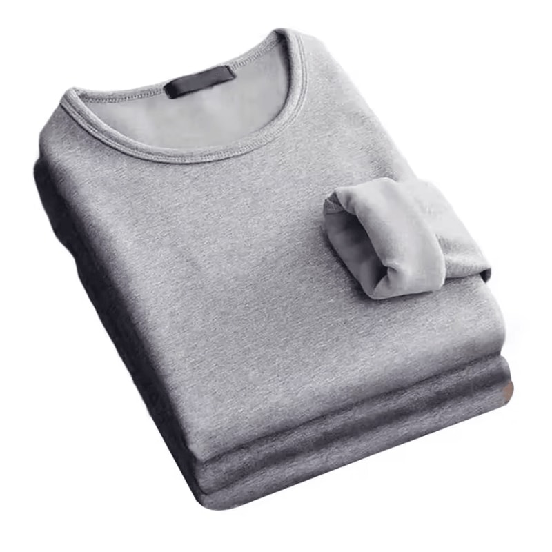 Winter Mens LongSleeved Thermal Undershirt Fleece Bottom Shirt For Cold Weather Comfort 5