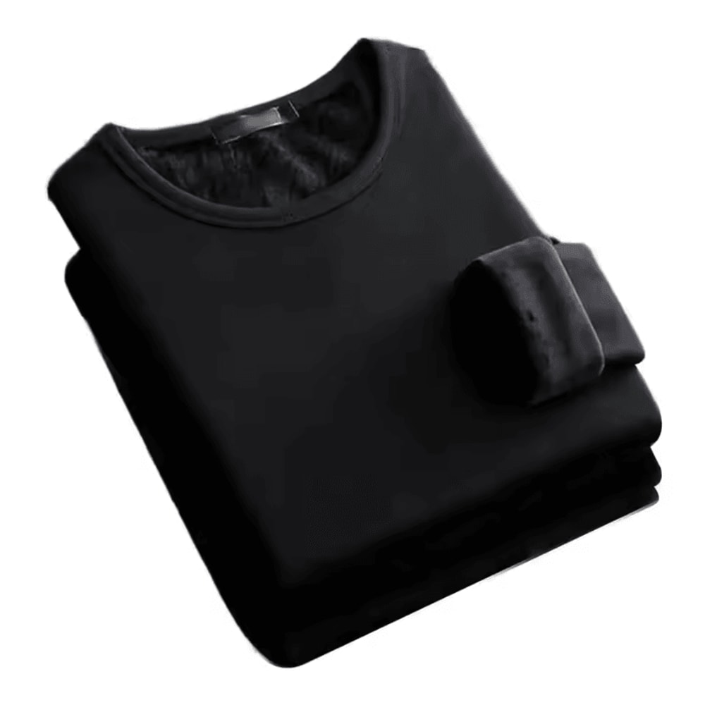 Winter Mens LongSleeved Thermal Undershirt Fleece Bottom Shirt For Cold Weather Comfort 6