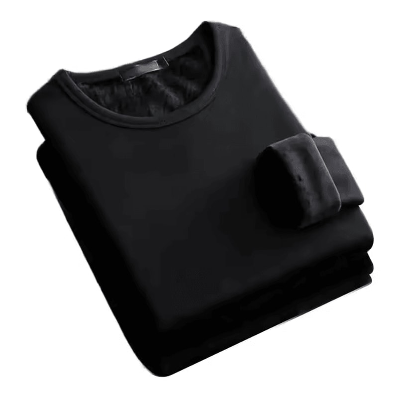 Winter Mens LongSleeved Thermal Undershirt Fleece Bottom Shirt For Cold Weather Comfort 6