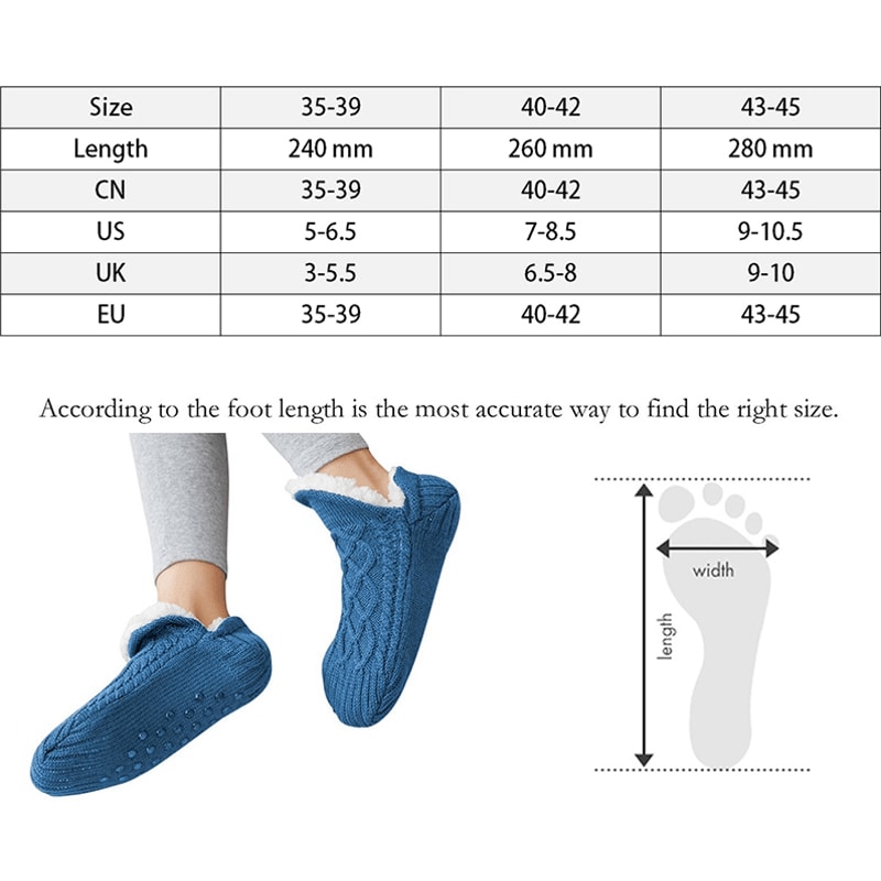 Thermal Mens Slipper Socks Winter Warm Cotton Fuzzy NonSlip Home Floor Socks 5