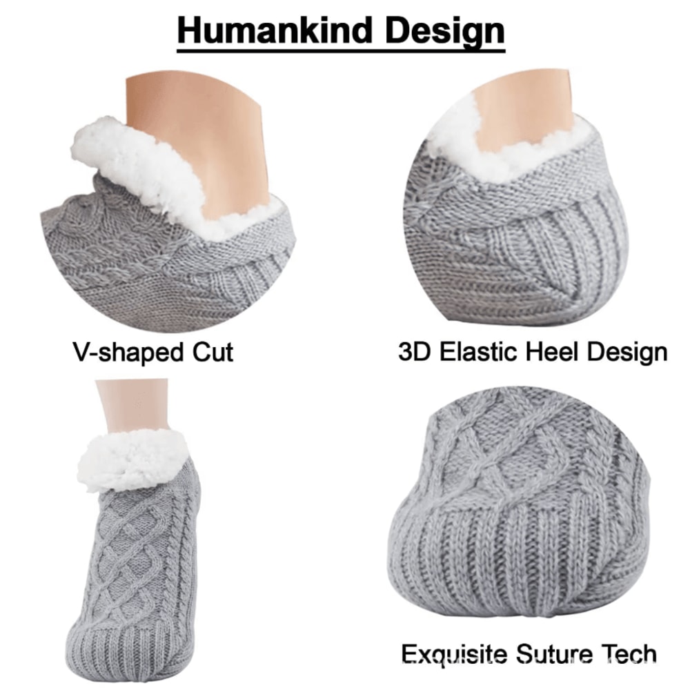 Thermal Mens Slipper Socks Winter Warm Cotton Fuzzy NonSlip Home Floor Socks 4