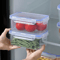 Sealed Refrigerator Storage Box With Lid Plastic Crisper And MicrowaveSafe Lunch Box 4