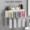 Toothbrush Holder With Squeezer PerforationFree Bathroom Shelf And Mouthwash Cup Organizer 6