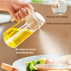 dual purpose kitchen oil spray bottle – leakproof oil can for cooking and household use
