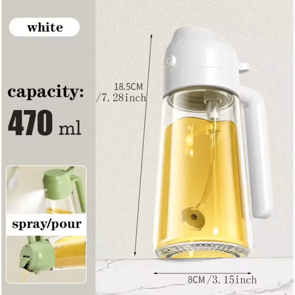 Dual Purpose Kitchen Oil Spray Bottle Leakproof Oil Can For Cooking And Household Use 11