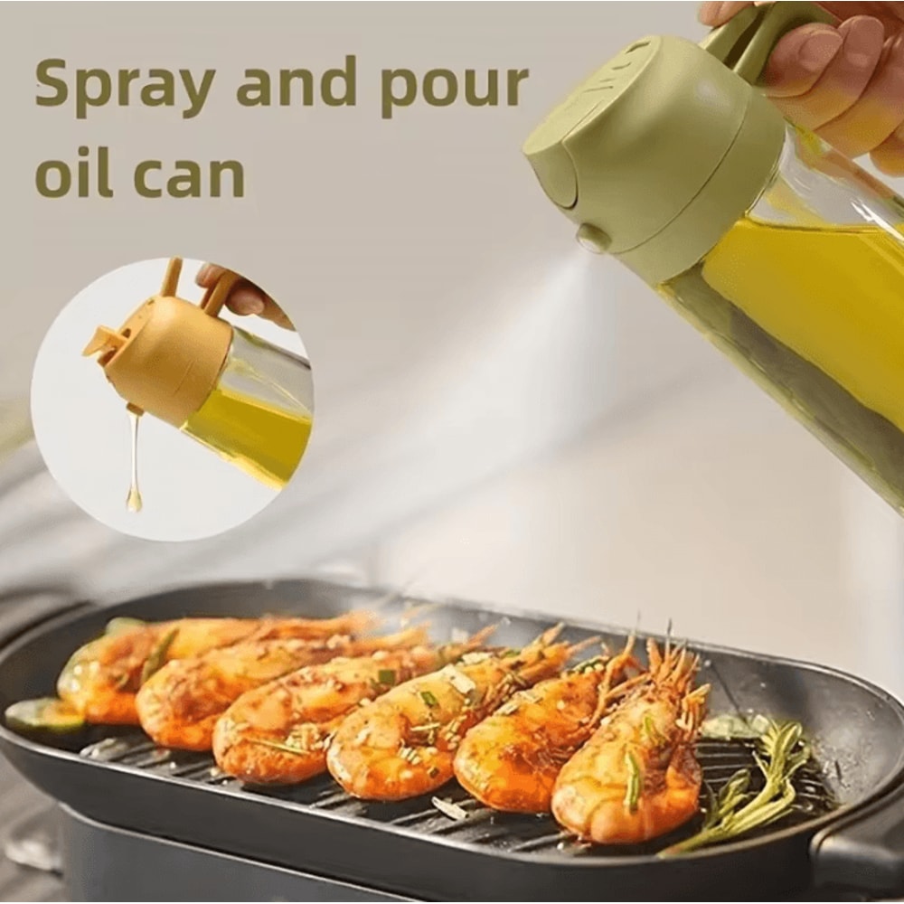 Dual Purpose Kitchen Oil Spray Bottle Leakproof Oil Can For Cooking And Household Use 3