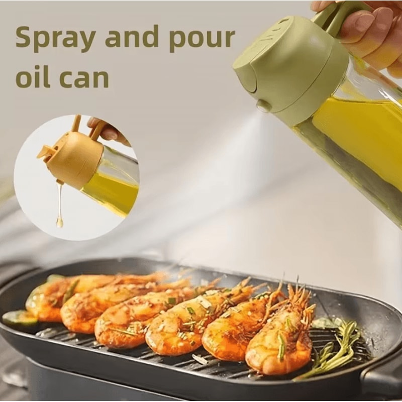 Dual Purpose Kitchen Oil Spray Bottle Leakproof Oil Can For Cooking And Household Use 3