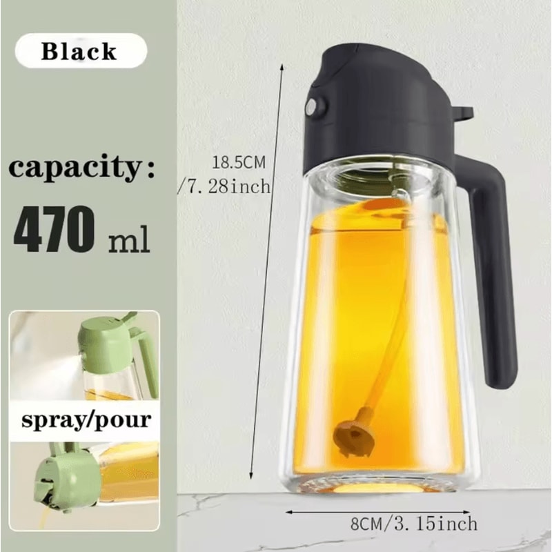 Dual Purpose Kitchen Oil Spray Bottle Leakproof Oil Can For Cooking And Household Use 6