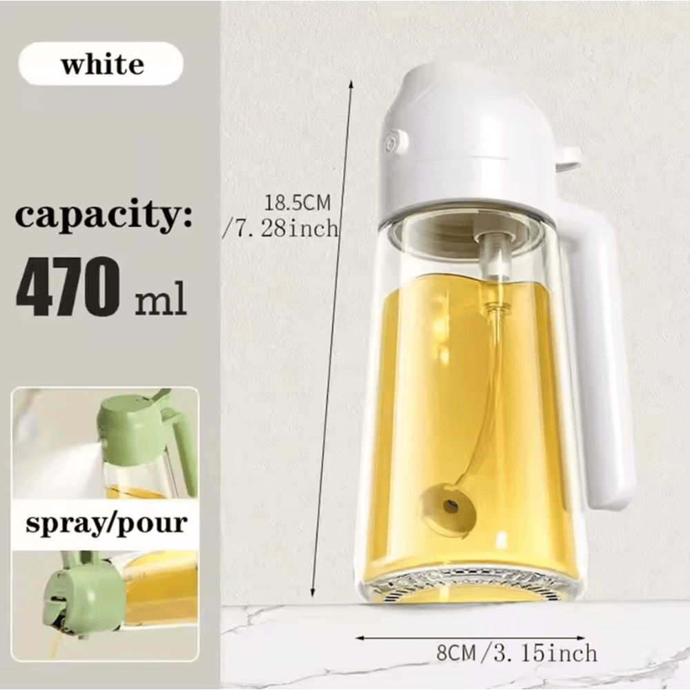 Dual Purpose Kitchen Oil Spray Bottle Leakproof Oil Can For Cooking And Household Use 7