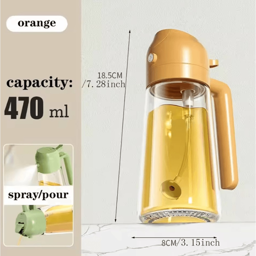 Dual Purpose Kitchen Oil Spray Bottle Leakproof Oil Can For Cooking And Household Use 8