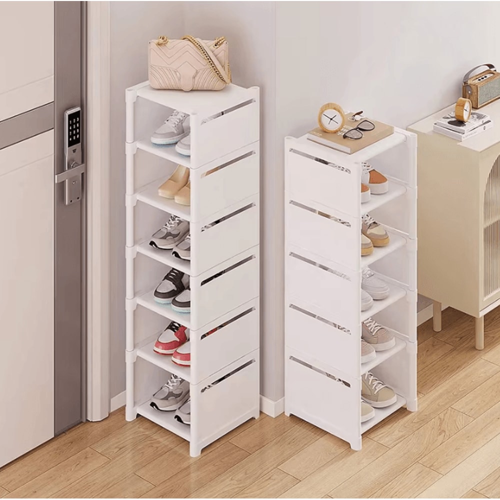 Small Shoe Rack Narrow Shoe Cabinet Storage For Home Rental And Entryway 2