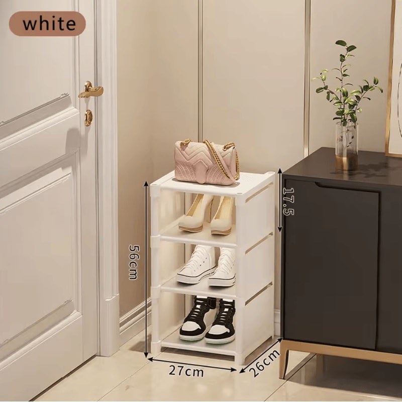 Small Shoe Rack Narrow Shoe Cabinet Storage For Home Rental And Entryway 4
