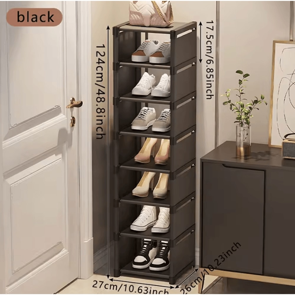 Small Shoe Rack Narrow Shoe Cabinet Storage For Home Rental And Entryway 10