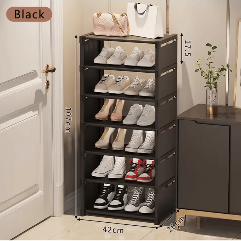 Small Shoe Rack Narrow Shoe Cabinet Storage For Home Rental And Entryway 15