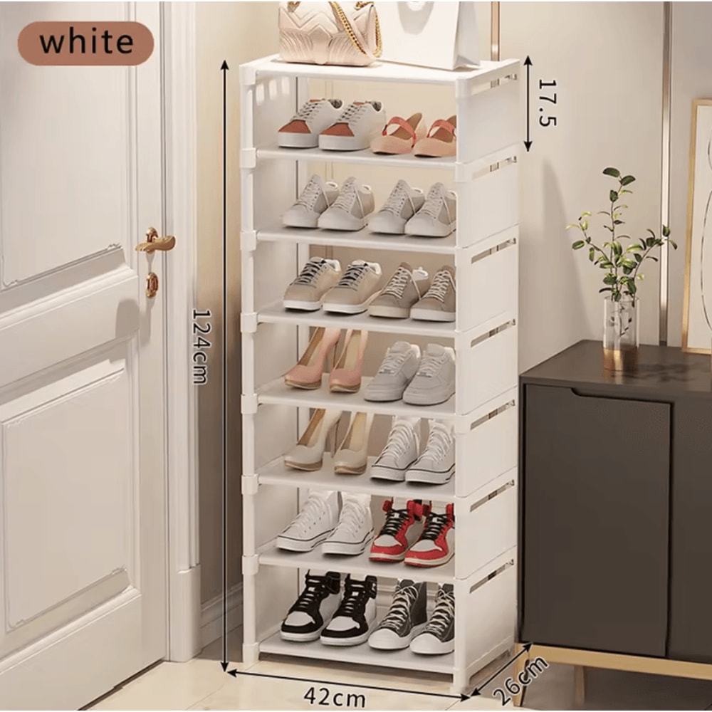 Small Shoe Rack Narrow Shoe Cabinet Storage For Home Rental And Entryway 17