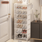 Small Shoe Rack Narrow Shoe Cabinet Storage For Home Rental And Entryway 17