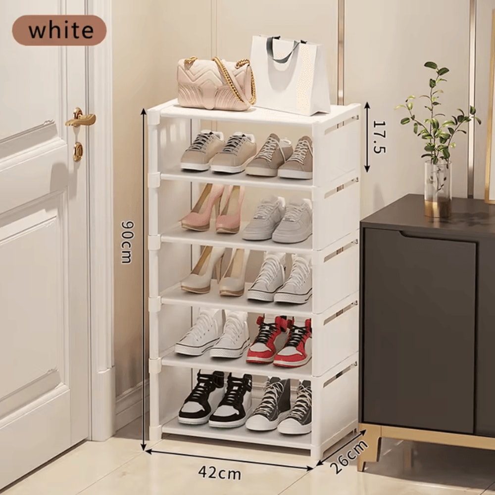 Small Shoe Rack Narrow Shoe Cabinet Storage For Home Rental And Entryway 19
