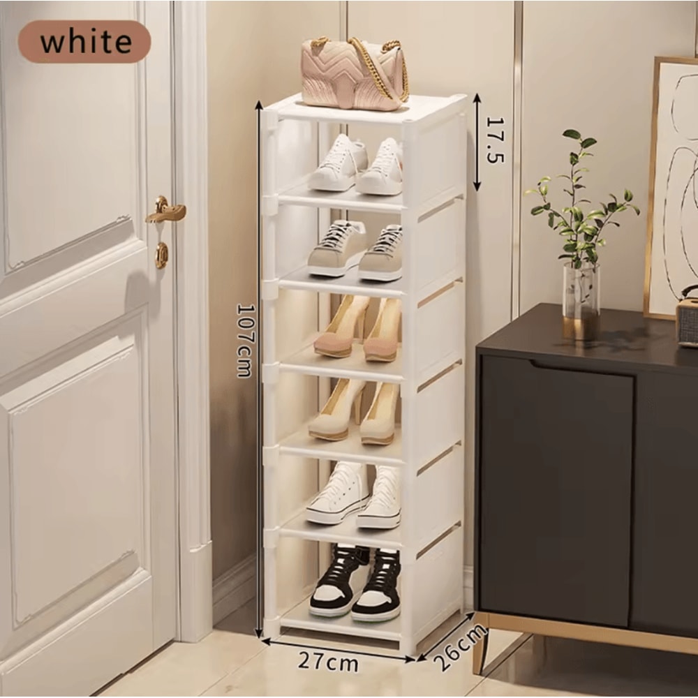 Small Shoe Rack Narrow Shoe Cabinet Storage For Home Rental And Entryway 6
