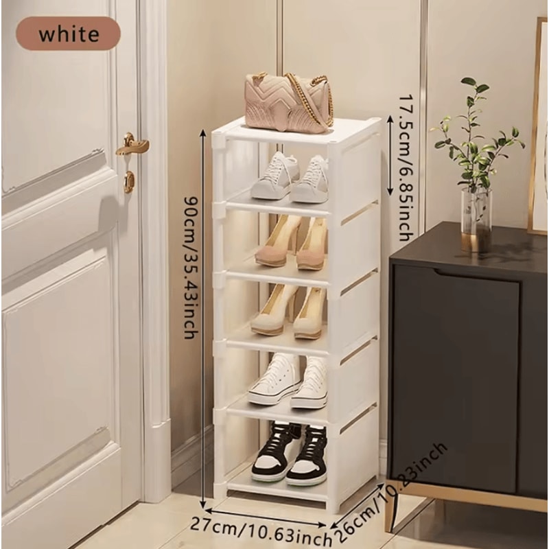 Small Shoe Rack Narrow Shoe Cabinet Storage For Home Rental And Entryway 7