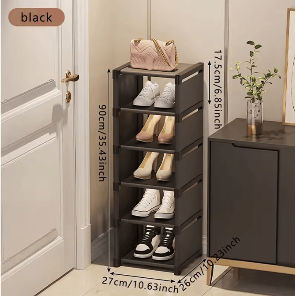 Small Shoe Rack Narrow Shoe Cabinet Storage For Home Rental And Entryway 8