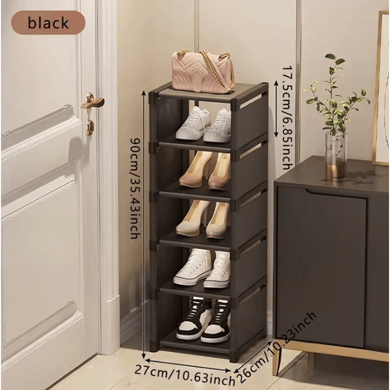 Small Shoe Rack Narrow Shoe Cabinet Storage For Home Rental And Entryway 8