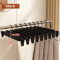 5pcs Home Frosted Plastic Trouser Rack Strong Seamless Clip Hangers For Drying Clothes 3