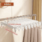 5pcs Home Frosted Plastic Trouser Rack Strong Seamless Clip Hangers For Drying Clothes 4