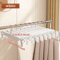 5pcs Home Frosted Plastic Trouser Rack Strong Seamless Clip Hangers For Drying Clothes 4