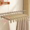 5pcs Home Frosted Plastic Trouser Rack Strong Seamless Clip Hangers For Drying Clothes 6