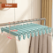 5pcs Home Frosted Plastic Trouser Rack Strong Seamless Clip Hangers For Drying Clothes 7