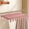 5pcs Home Frosted Plastic Trouser Rack Strong Seamless Clip Hangers For Drying Clothes 8