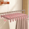 5pcs Home Frosted Plastic Trouser Rack Strong Seamless Clip Hangers For Drying Clothes 8